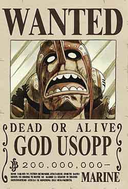 Cartaz de procurado Usopp